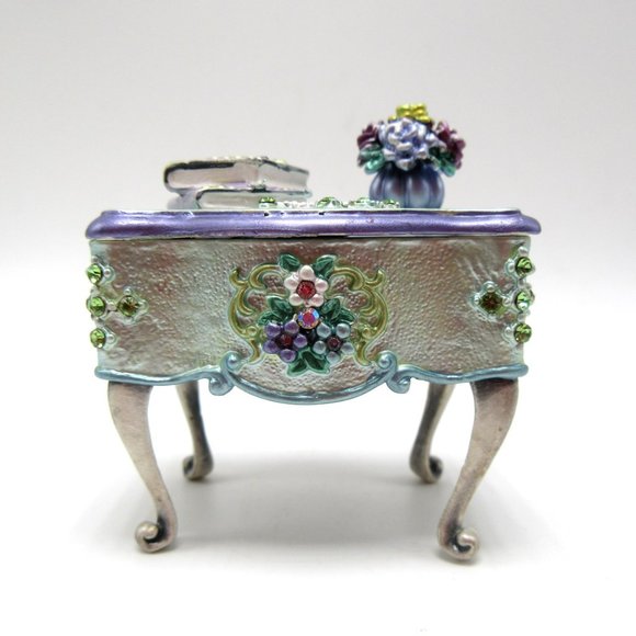 Swarovski crystals rhinestone ring box - trinket box - desk - table top - Picture 3 of 13